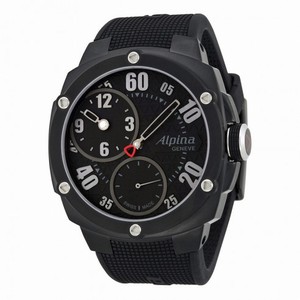 Alpina Extreme Regulator Black Dial Black Rubber Unisex Watch 650BB5FBAE6