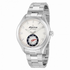 Alpina Horological Smartwatch Silver Guilloche Dial Stainless Steel Men's Watch AL-285S5AQ6B