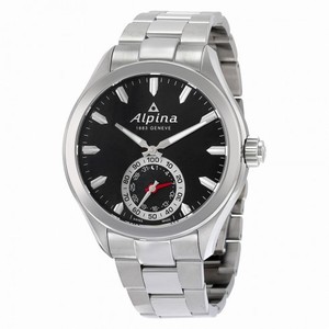 Alpina Horological Smartwatch Stainless Steel Case Black Sunray Dial Men's Watch AL-285BS5AQ6B