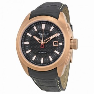 Alpina Nightlife Club Automatic Black Dial Leather Strap Men's Watch AL525B4RC4