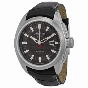Alpina Nightlife Club Automatic Dark Grey Dial Black Leather Men's Watch AL525B4RC6