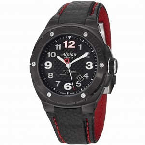 Alpina Racing 12 Hours of Serbing Black Dial Leather Men's Watch AL525LBR5FBAR6