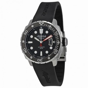 Alpina Seastrong Diver 300 Automatic Black Dial Rubber Men's Watch AL-525LB4V36