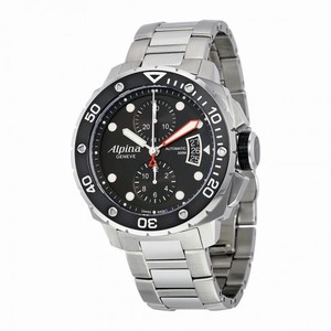 Alpina Seastrong Diver 300 Chronograph Black Dial Steel Men's Watch AL-725LB4V26B