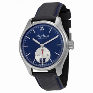 Alpina Startimer Pilot Big Date Black Blue Dial Black Leather Men's Watch AL-280NS4S6