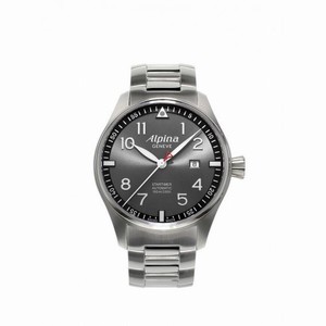 Alpina Startimer Pilot Sunstar Grey Sunray Dial Silver Stainless Steel Case Men's Automatic Watch AL-525GB4S6B