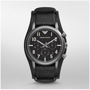 Armani Classic Black Dial Men's Watch 1830