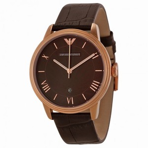 Armani Classic Chronograph Brown Dial Brown Leather Strap Men's Watch AR1613