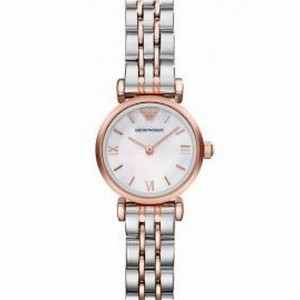 Armani Classic White Mother Of Pearl Dial Ladies Watch AR1764