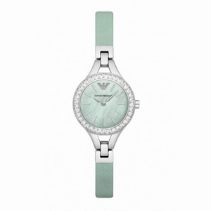 Armani Dress Sea Blue Mother Of Pearl Dial Ladies Watch AR7414
