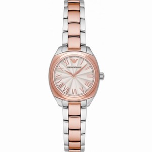 Armani Dress White Guilloche Dial Ladies Watch AR1952