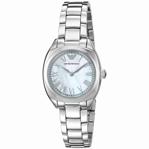 Armani Dress White Mother Of Pearl Dial Ladies Watch AR1954