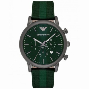 Armani Luigi Green Dial Men's Chronograph Watch AR1950