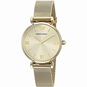 Armani Retro Gold Tone Dial Ladies Watch AR1957