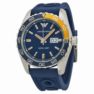 Armani Sportivo Navy Dial Navy Silicone Strap Men's Watch AR6045
