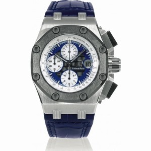 Audemars Piguet Blue Dial Crocodile Leather Strap Men's Chronograph Watch 26078PO.OO.D018CR.01