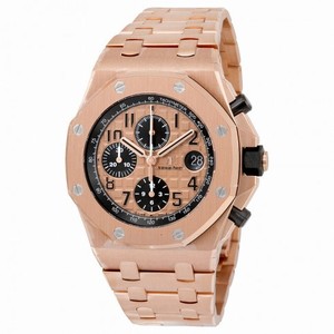 Audemars Piguet Rose Dial 18kt Pink Gold Men's Watch 26470OROO1000OR01