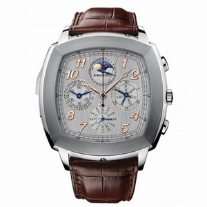 Audemars Piguet Classic Tradition Perpetual Calendar Silver Dial Brown Leather Men's Watch 26567TIOOD092CR01