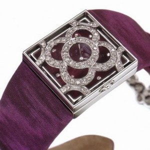 Audemars Piguet Danae Plum Dial Diamond Satin Ladies Watch 67489BCZZA069MR01