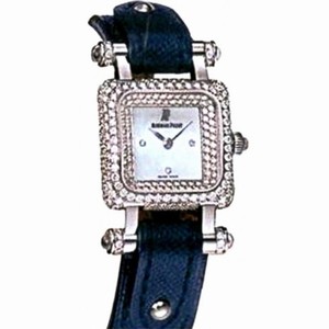 Audemars Piguet Deva Mother of Pearl Diamond Dial Blue Lizard Leather Ladies Watch 67421BCZZA020CU01