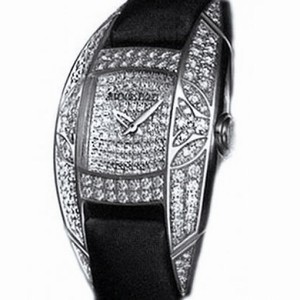 Audemars Piguet Dream Diamond Pave Dial 18kt White Gold Black Satin Ladies Watch 67439BCZZA004SU02