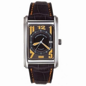 Audemars Piguet Edward Piguet Brown and Yellow Dial 18kt White Gold Brown Leather Men's Watch 15121BCOOA005CR01