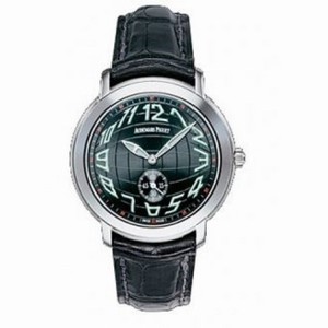 Audemars Piguet Jules Audemars Black Dial 18kt White Gold Leather Men's Watch 15056BCOOA002CR01