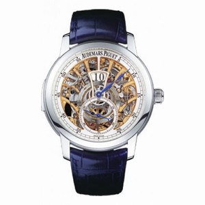 Audemars Piguet Jules Audemars Jumping Hour Skeleton Dial Men's Watch 26356PTOOD028CR01