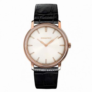 Audemars Piguet Jules Audemars White Dial Black Leather Men's Watch 15182OR.ZZ.A102CR.01