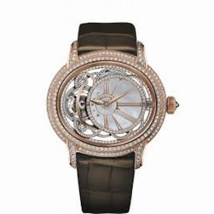 Audemars Piguet Millenary Tourbillion White Mother Of Pearl Dial Ladies Diamond Watch 26354OR.ZZ.D812CR.01