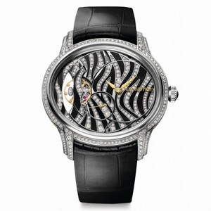 Audemars Piguet Millenary Zebra Diamond Pattern Dial 18 Carat White Gold Ladies Watch