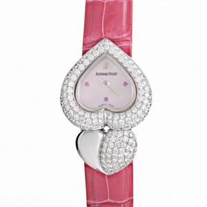 Audemars Piguet Pink Dial Diamond 18K White Gold Ladies Watch 67428BC.ZZ.A068LZ.01