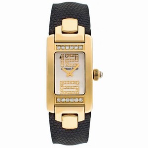 Audemars Piguet Promesse Diamond Yellow Gold Black Leather Ladies Watch 67461BA.ZZ.A001LZ.02
