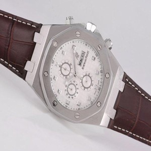 Audemars Piguet Royal Oak 25960BC.OO.1185BC.01 Mens Round Brown Cow Leather Strap Watch