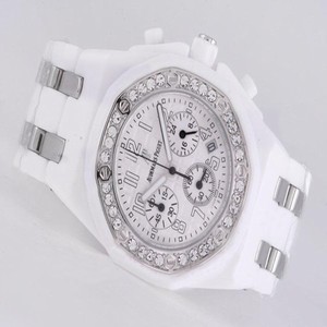 Audemars Piguet Royal Oak 25966BC.ZZ.1185BC.01 Womens White Ceramic Strap 36mm Watch