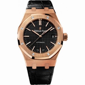 Audemars Piguet Royal Oak Automatic Black Dial 18 kt Rose Gold Men's Watch 15450OR.OO.D002CR.01
