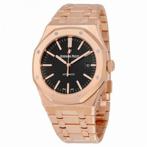 Audemars Piguet Royal Oak Automatic Black Dial 18kt Rose Gold Bracelet Men's Watch 15400OROO1220OR01