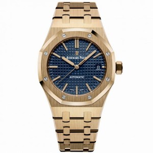 Audemars Piguet Royal Oak Blue Dial 18 Carat Yellow Gold Automatic Men's Watch 15450BA.OO.1256BA.02