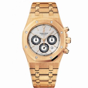 Audemars Piguet Royal Oak Chronograph Automatic Silver Dial Rose Gold Men's Watch 25960OR.00.1185OR.02