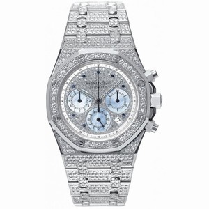 Audemars Piguet Royal Oak Chronograph Diamond Pave White Gold Men's Watch 25978BC.ZZ.1190BC.01