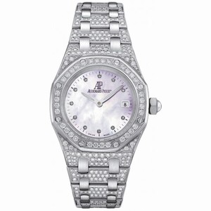 Audemars Piguet Royal Oak Diamond Mother of Pearl Dial Diamond and White Gold Ladies Watch 67602BC.ZZ.1212BC.01
