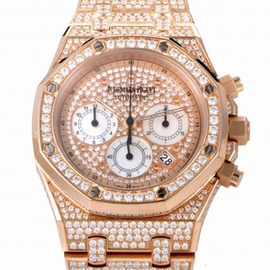 Audemars Piguet Royal Oak Diamond Pave 18K Rose Gold Men's Watch 25978OR.ZZ.1190OR.01