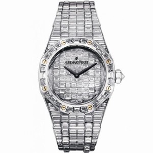 Audemars Piguet Royal Oak Diamond Pave White Gold Ladies Watch 67606BC.ZZ.9179BC.01