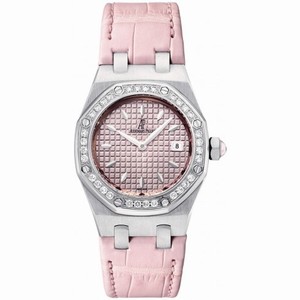 Audemars Piguet Royal Oak Diamond Pink Dial Stainless Steel Ladies Watch 67601ST.ZZ.D057CR.01