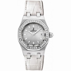 Audemars Piguet Royal Oak Diamond Silver Dial Stainless Steel Ladies Watch 67621ST.ZZ.D012CR.02
