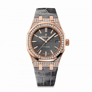 Audemars Piguet Royal Oak Grey Dial 18kt Pink Gold Ladies Watch 15452ORZZD003CR01