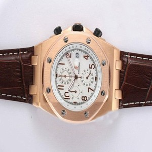 Audemars Piguet Royal Oak Offshore 26061OR.OO.D001CR.01 White Dial Round Rose Gold Case Watch