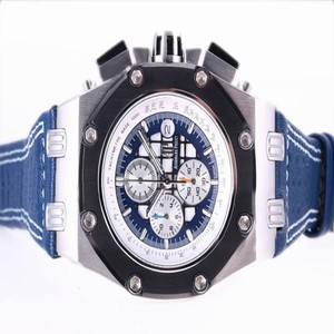 Audemars Piguet Royal Oak Offshore 26078PO.OO.D018CR.01 44mm Mens Blue Crocodile Leather Strap Watch