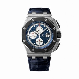 Audemars Piguet Royal Oak Offshore Blue Alligator Leather Men's Watch 26401PO.OO.A018CR.01