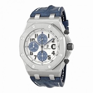 Audemars Piguet Royal Oak Offshore Blue Leather Strap Men's Watch 26170STOOD305CR01